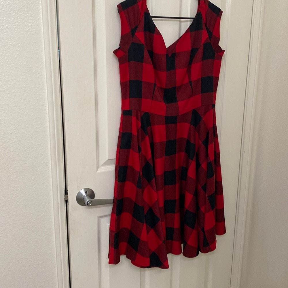 Hell Bunny Plaid Dress size L (14).